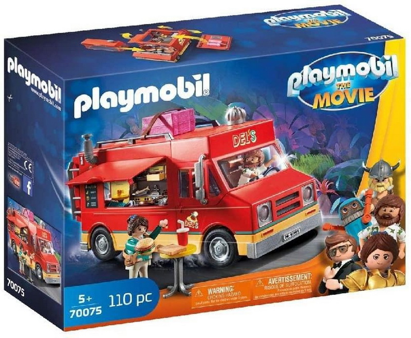 酷牌库|商品详情-PLAYMOBIL进口代理批发 PLAYMOBIL PMO-700759-C Playmobil 电影 70075 Del 的餐车拼搭套装 | 110 件