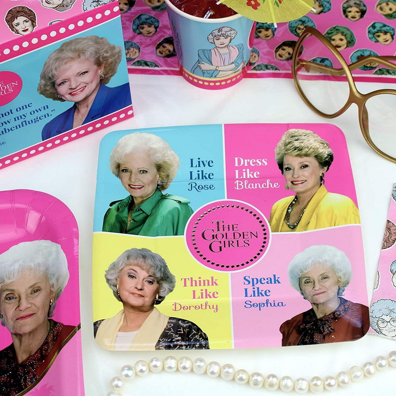 酷牌库|商品详情-Prime Party进口代理批发 Golden Girls 生日派对用品包，58 件，可供 8 位客人使用