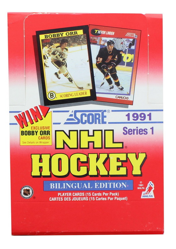 Score进口代理批发 分数 SCO-96711-5-C NHL 1991-92 分数曲棍球系列 1 双语蜡盒