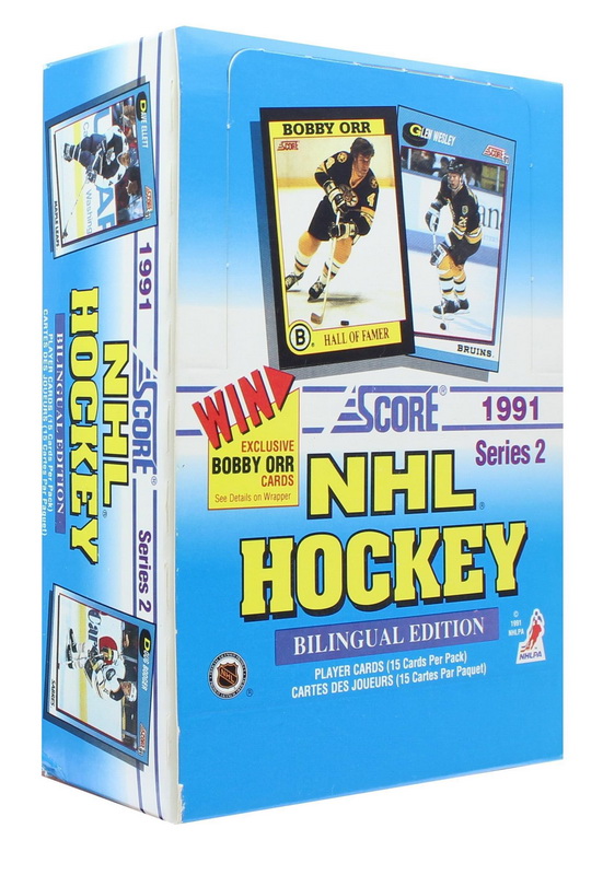 酷牌库|商品详情-Score进口代理批发 Score SCO-96721-C NHL 1991-92 Score 曲棍球系列 2 双语蜡盒