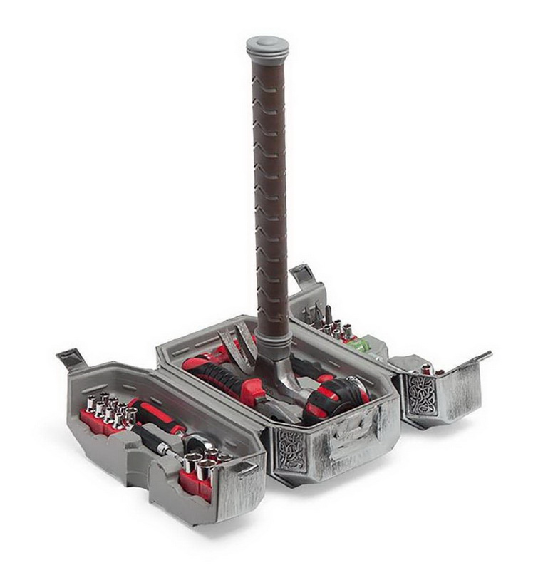 ThinkGeek.进口代理批发 Marvel 复仇者联盟雷神之锤 44 件套工具，Mjolnir 工具箱多合一套件