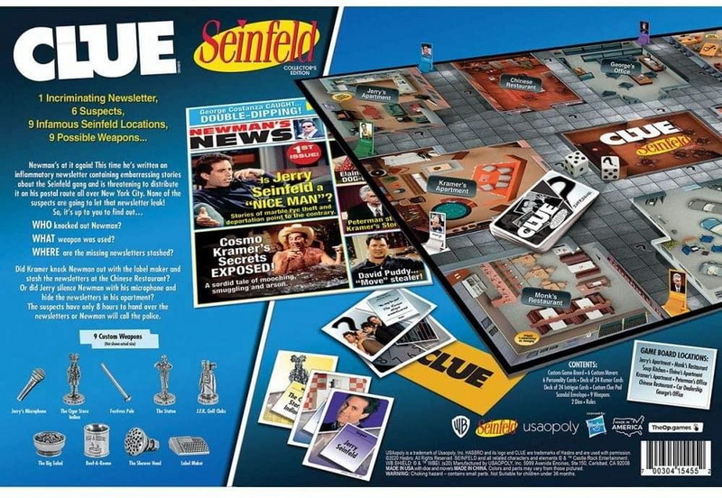 酷牌库|商品详情-USAopoly进口代理批发 USAopoly USO-CL010-262-C Seinfeld 线索棋盘游戏 | 3-6 名玩家