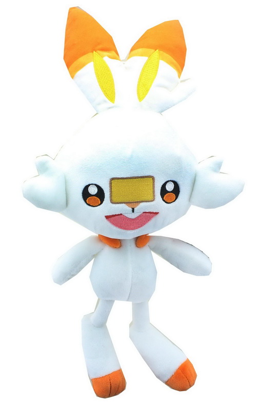 Wicked Cool Toys进口代理批发 口袋妖怪剑与盾 8 英寸收藏版毛绒玩具，Scorbunny