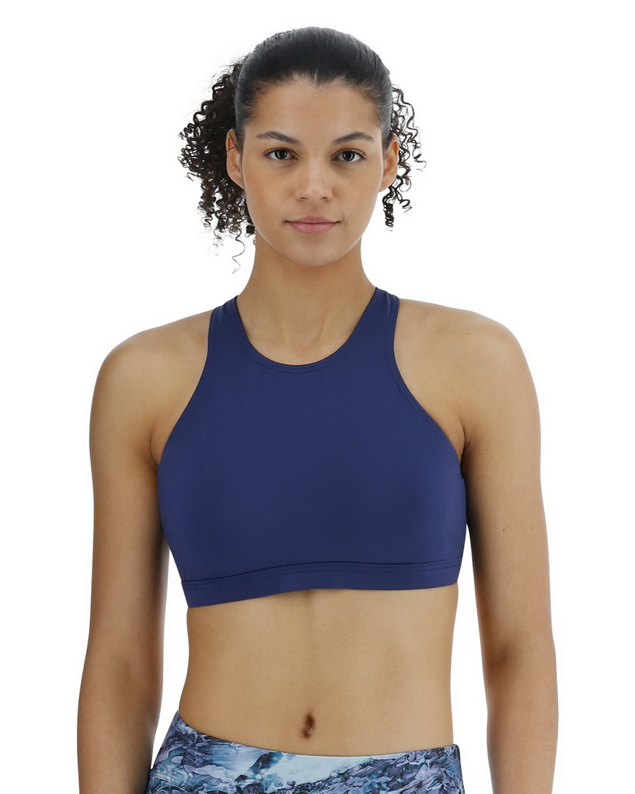 TOPTIE Strappy Sports Bras with Cross Back Medium Support Workout Bra with  Removable Pads