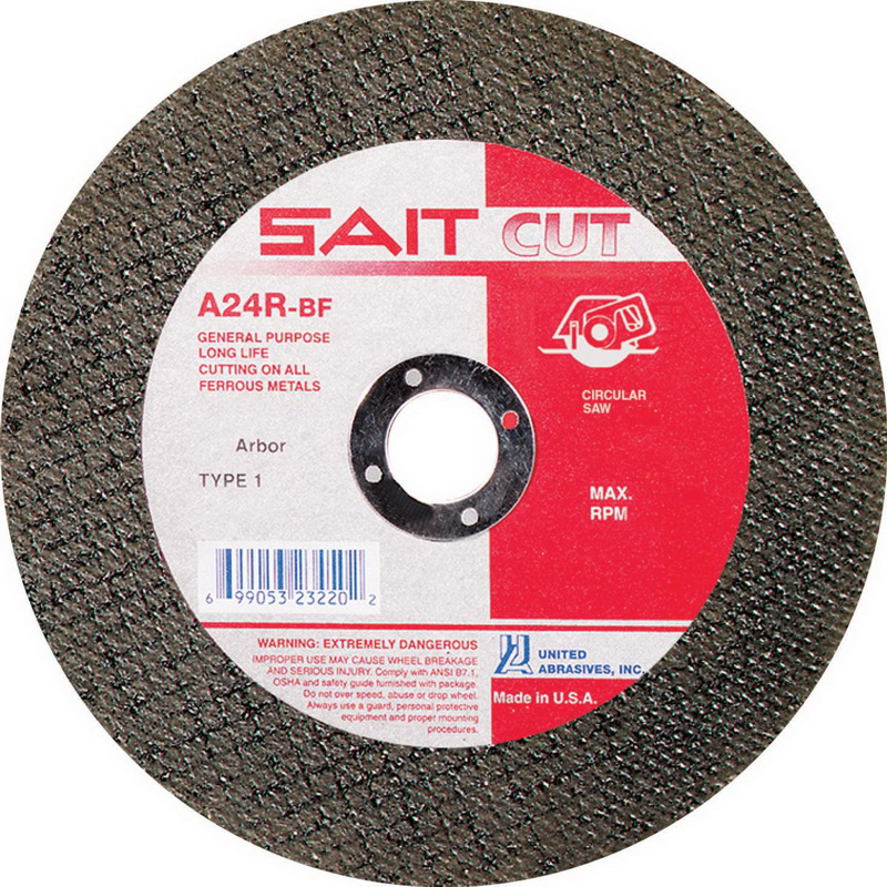 United Abrasives SAIT 23060 3x1/8x3/8 A24R Thin High Speed Cut-off Wheel 25 pack 