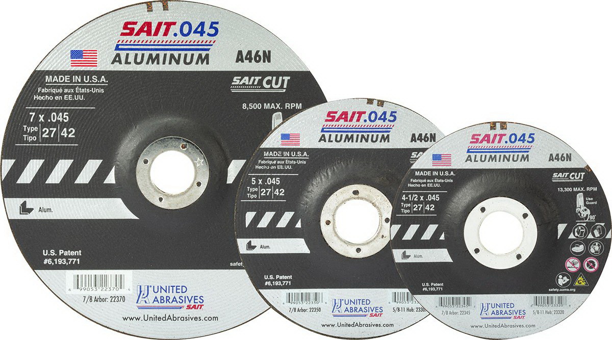 thumbnail image 2 of United Abrasives SAIT Ultimate Cut 4-1/2" X .045 X 5/8-11 Cutting Wheels - 10 Pack 2 of 6