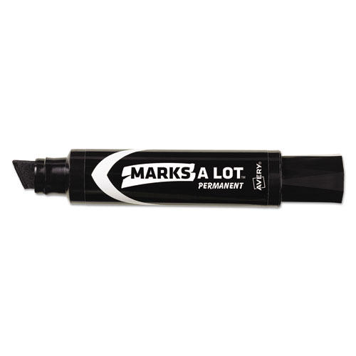 酷牌库|商品详情-Marks-A-Lot进口代理批发 Marks-A-Lot AVE24148 MARKS A LOT 超大台式永久记号笔，超宽凿尖，黑色 (24148)