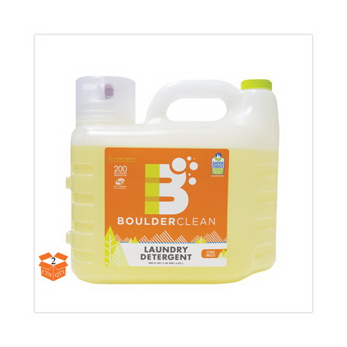 酷牌库|商品详情-Boulder Clean进口代理批发 Boulder Clean BCL003038CT 液体洗衣粉，Citrus Breeze，200 盎司瓶装，2/箱