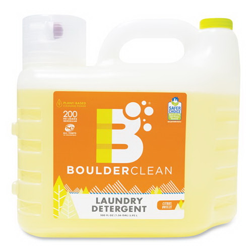 Boulder Clean进口代理批发 Boulder Clean BCL003038EA 液体洗衣粉，Citrus Breeze，200 HE 负载，200 盎司瓶装