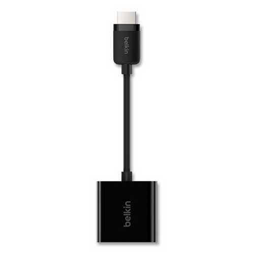 Belkin进口代理批发 Belkin BLKAV10170BT HDMI 转 VGA 适配器，带 Micro-USB 电源，9.8 英寸，黑色