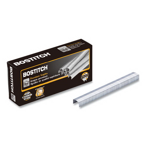 Bostitch进口代理批发 Bostitch BOSSTCRP211514 B8 PowerCrown 优质订书钉，0.25 英寸钉腿，0.5 英寸冠，钢，5,000 枚/盒