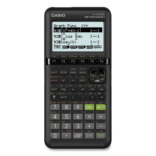 Casio进口代理批发 Casio CSOFX9750GIII FX-9750GIII 第三版图形计算器，21 位 LCD，黑色