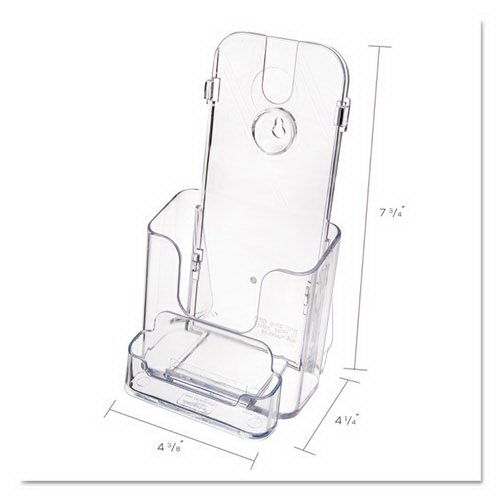 酷牌库|商品详情-DEFLECTO CORPORATION进口代理批发 DEFLECTO CORPORATION DEF78601 DocuHolder 适用于台面/壁挂式带卡座，4.38wx 4.25dx 7.75h，透明
