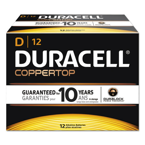 DURACELL进口代理批发 DURACELL DURMN1300 CopperTop 碱性 D 电池，12 节/盒