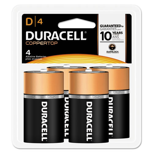 DURACELL进口代理批发 DURACELL DURMN1300R4Z CopperTop 碱性 D 电池，4 节/包