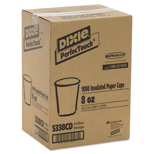 酷牌库|商品详情-DIXIE FOOD SERVICE进口代理批发 DIXIE FOOD SERVICE DXE5338CD PerfecTouch 纸质热杯，8 盎司，咖啡雾霾设计，50 个/套，20 个套/箱