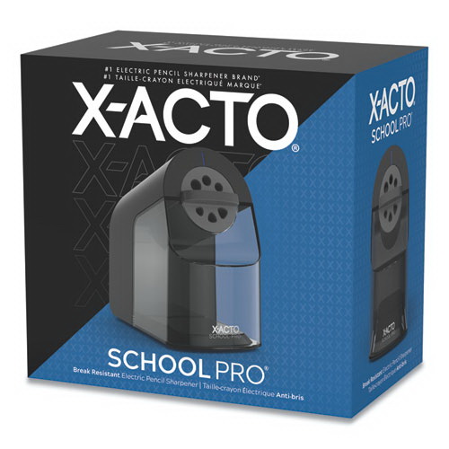 X-ACTO进口代理批发 X-ACTO EPI1670X 型号 1670 School Pro 课堂电动卷笔刀，交流供电，4 x 7.5 x 7.5，黑色/灰色/烟色