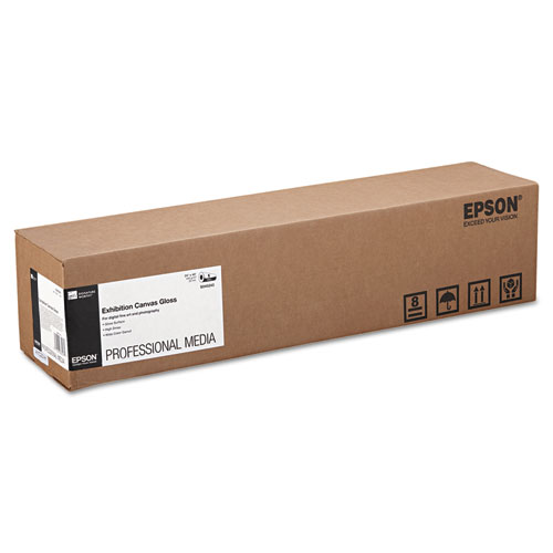 Epson进口代理批发 Epson EPSS045243 展览画布，22 百万，24 英寸 x 40 英尺，光面白色