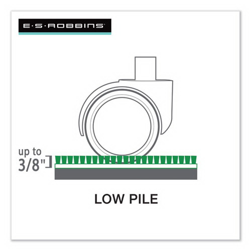 酷牌库|商品详情-Es Robbins进口代理批发 Es Robbins ESR128173 EverLife 中等用途椅垫，适用于短绒地毯，长方形，带唇缘，45 x 53，透明