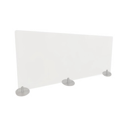Desktop Free Standing Acrylic Protection Screen, 59 x 5 x 24, Frost Desktop Free Standing Acrylic Protection Screen, 59 x 5 x 24, Frost