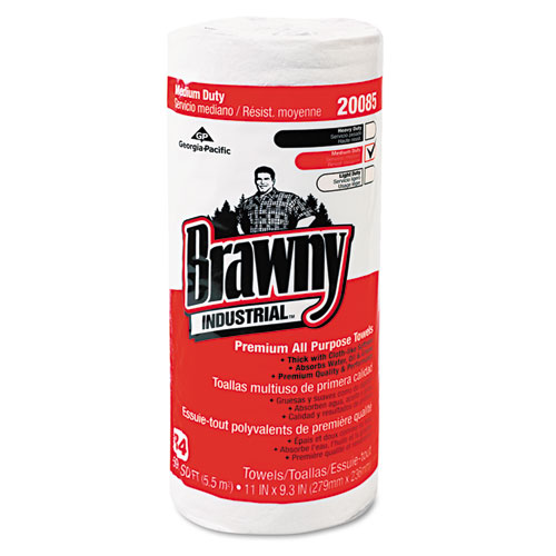 Brawny Professional进口代理批发 Brawny Professional GPC20085 高级 DRC 穿孔卷雨刷，1 层，11 x 9.38，无味，白色，84 卷/卷，20 卷/箱