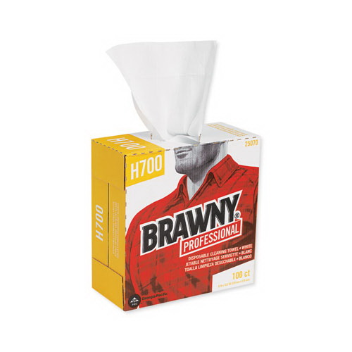 酷牌库|商品详情-Brawny Professional进口代理批发 Brawny Professional GPC25070 中等重量 HEF 车间毛巾，9.1 x 16.5，100/盒