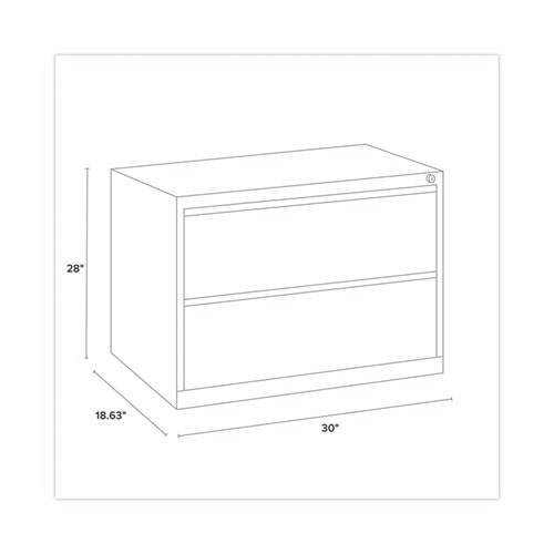 酷牌库|商品详情-Hirsh Industries进口代理批发 Hirsh Industries HID14971 横向文件柜，2 个 Letter/Legal/A4 尺寸文件抽屉，黑色，30 x 18.62 x 28