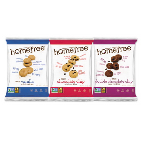 Homefree进口代理批发 Homefree HMF01305 无麸质迷你饼干多种包装，1.1 盎司/0.95 盎司/1.1 盎司包装，30 片/箱