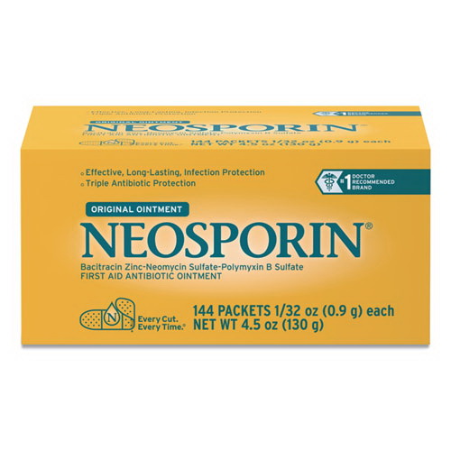 Neosporin进口代理批发 Neosporin JOJ512376900 抗生素软膏，0.03 盎司包，144 包/盒