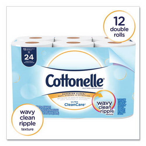 酷牌库|商品详情-Cottonelle进口代理批发 Cottonelle KCC12456 清洁护理卫生纸，化粪池安全，一层，白色，170 张/卷，48 卷/箱