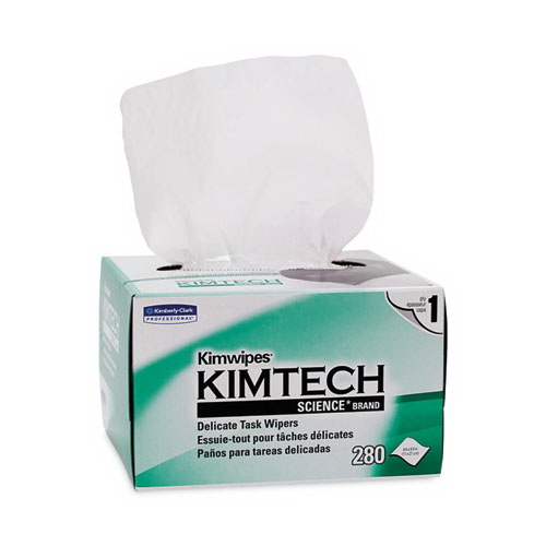 Kimtech进口代理批发 Kimtech KCC34155 Kimwipes，精致任务擦拭布，1 层，4.4 x 8.4，无味，白色，286 片/盒