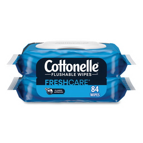 Cottonelle进口代理批发 Cottonelle KCC35970CT Fresh Care 可冲散清洁布，1 层，3.73 x 5.5，白色，84 片/包，8 包/箱