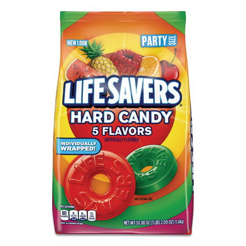 酷牌库|商品详情-LifeSavers进口代理批发 LifeSavers LFS28098 硬糖，原味五种口味，50 盎司袋装