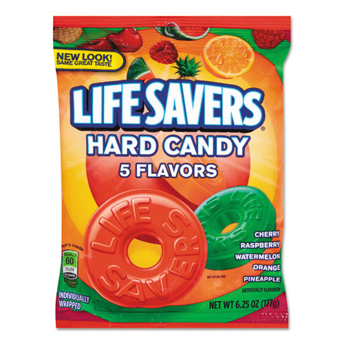 Lifesavers进口代理批发 Lifesavers LFS88501 硬糖，原味五种口味，6.25 盎司袋装