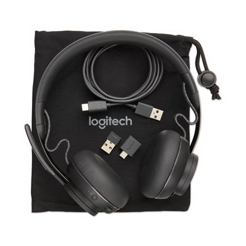 Logitech进口代理批发 罗技 LOG981000918 Zone Wireless Plus UC 双耳头戴式耳机，黑色