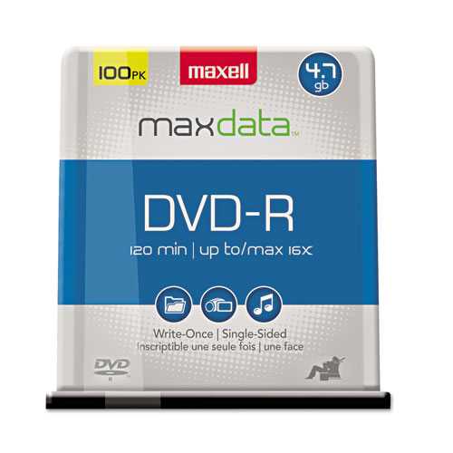 MAXELL CORP. OF AMERICA进口代理批发 MAXELL CORP. OF AMERICA MAX638014 DVD-R 可刻录光盘，4.7 GB，16x，主轴，金色，100 张/包