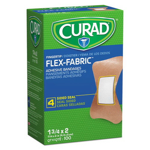 Curad进口代理批发 Curad MIINON25513 Flex 织物绷带，指尖，1.75 x 2，100 个/盒