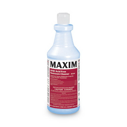 Maxim进口代理批发 Maxim MLB03600086 AFBC 无酸卫生间清洁剂，可安全运输，清新香味，32 盎司瓶装，6 件/箱