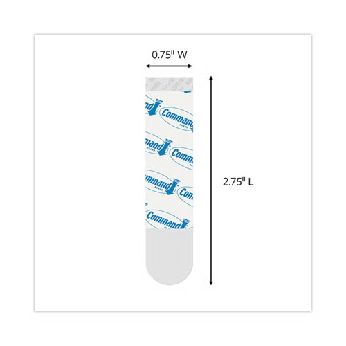 酷牌库|商品详情-Command进口代理批发 Command MMM17021CLRES 补充条，可拆卸，可容纳 2 磅，0.63 x 1.75，透明，9 条/包