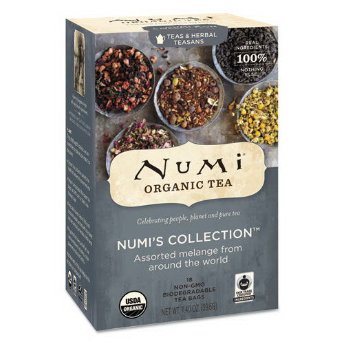 Numi进口代理批发 Numi NUM10110 有机茶，Numi 系列：什锦，18 包/盒