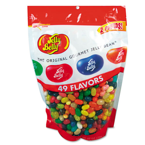 Jelly Belly进口代理批发 Jelly Belly OFX98475 糖果，49 种口味，2 磅袋装