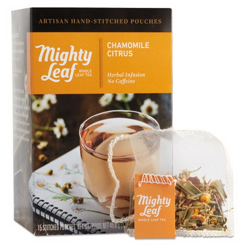 Mighty Leaf Tea进口代理批发 Mighty Leaf Tea PEE510136 全叶茶袋装，洋甘菊柑橘，15/盒