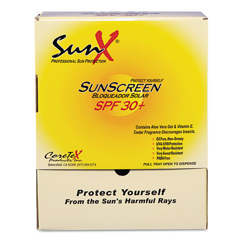 Sunx进口代理批发 Sunx PFYCT91664 SPF30 防晒霜，单剂量袋，100 支/盒