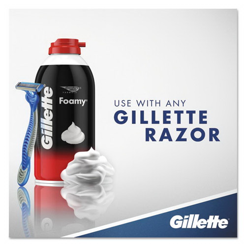 酷牌库|商品详情-Gillette进口代理批发 Gillette PGC14501 泡沫剃须膏，原味，2 盎司气雾喷雾罐，48 个/箱