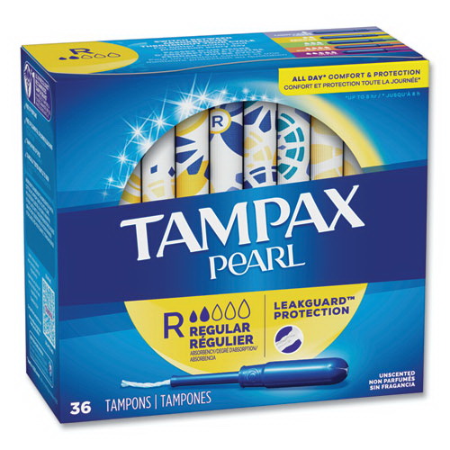 Tampax进口代理批发 Tampax PGC71127 珍珠卫生棉条，常规，36 片/盒，12 盒/箱