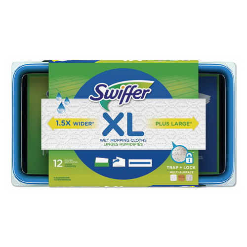 酷牌库|商品详情-Swiffer进口代理批发 Swiffer PGC74471 Max/XL 湿补充抹布，16.5 x 9，白色，12/桶，6 桶/箱