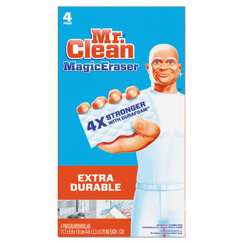 酷牌库|商品详情-Mr. Clean进口代理批发 Mr. Clean PGC82038 魔术橡皮擦超耐用，4.6 x 2.4，0.7 英寸厚，4 个/盒