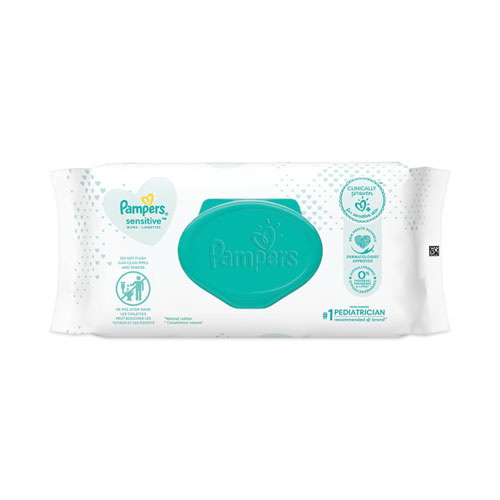 酷牌库|商品详情-Pampers进口代理批发 Pampers PGC87076EA 敏感婴儿湿巾，1 层，6.8 x 7，无味，白色，56 片/包