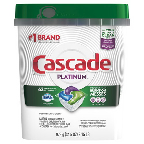 Cascade进口代理批发 Cascade PGC97726 ActionPacs，清新香味，34.5 盎司，62 包/袋，3 袋/箱