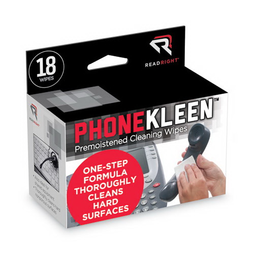 Read Right进口代理批发 读右 REARR1203 PhoneKleen 湿巾，布，5 x 5，18/盒